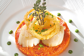 Coquilles Saint-Jacques à la fondue de tomates