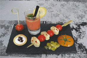 Entrée gourmande à la tomate